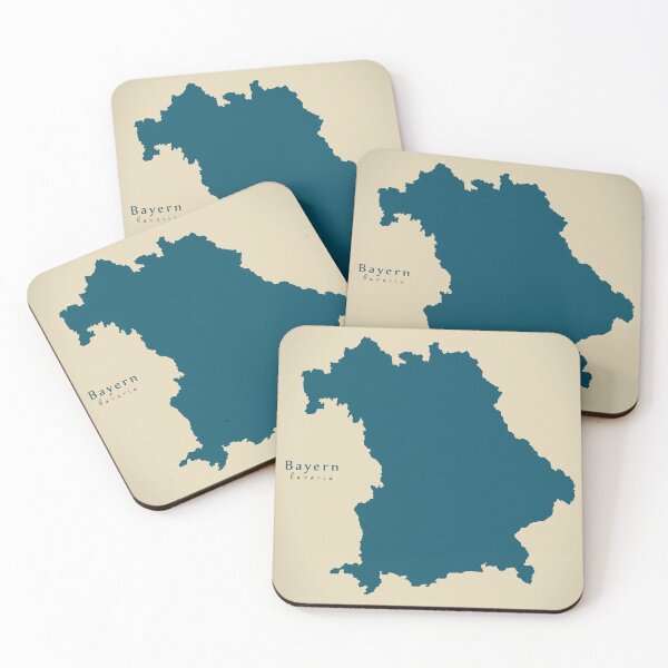 Item preview, Modern Map - Bavaria federal state map Germany DE designed and sold by Ingo Menhard.