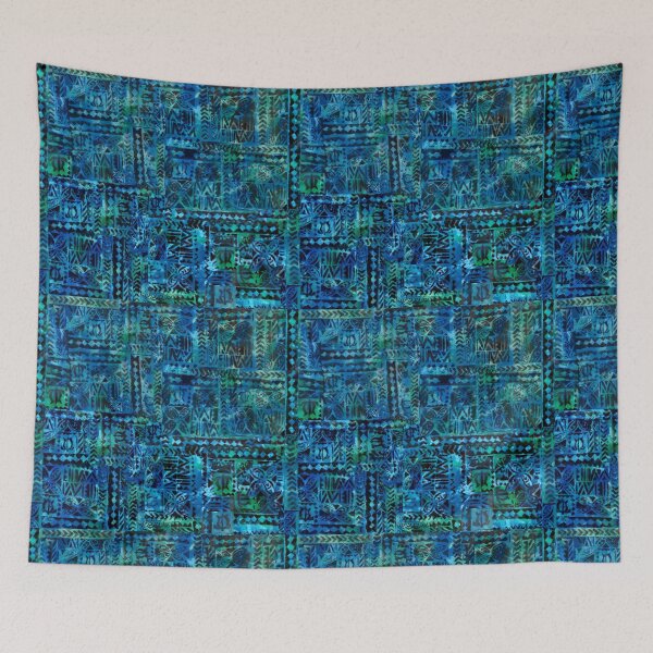 Item preview, Hawaiian blue Tapa designed and sold by Linda Maliuana.
