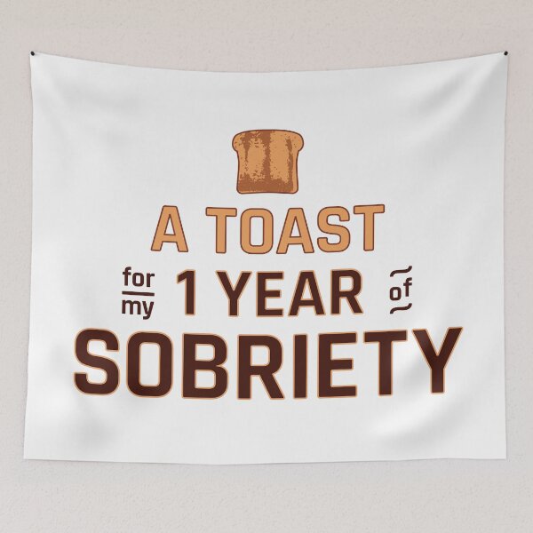 Item preview, Soberversary / 1 Year Sober Anniversary: Toast For Sobriety designed and sold by ClickForMore.