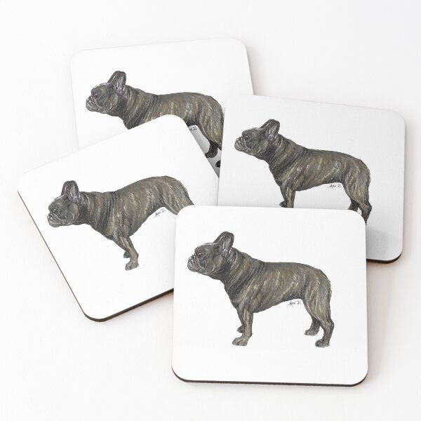 Item preview, Brindle French Bulldog / Frenchie Dog Breed Show Stack Stand - Liver  designed and sold by Amber Westwood.