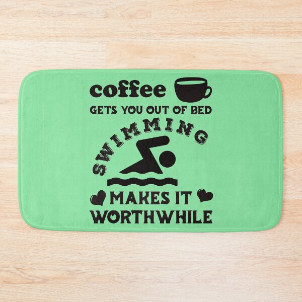 Item preview, Coffee Gets You Out Of Bed - Swimming Makes It Worthwhile - Dark Text designed and sold by DerekJSmith.