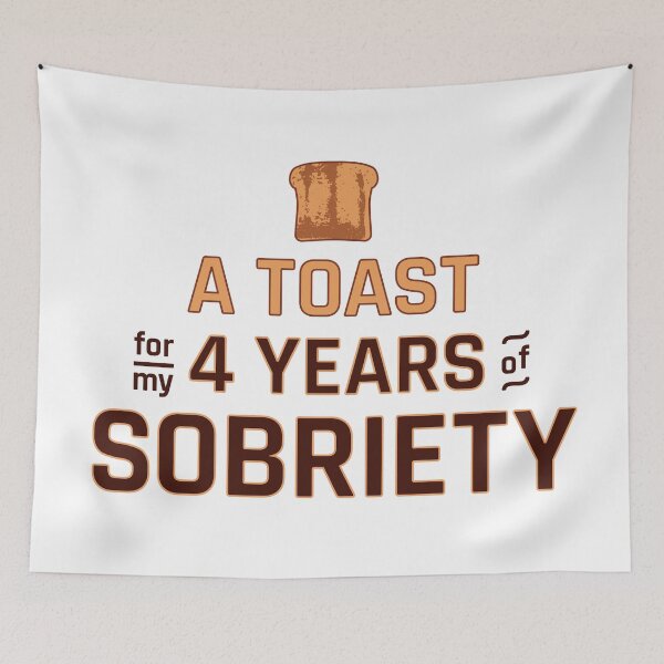 Item preview, Soberversary / 4 Year Sober Anniversary: Toast For Sobriety designed and sold by ClickForMore.