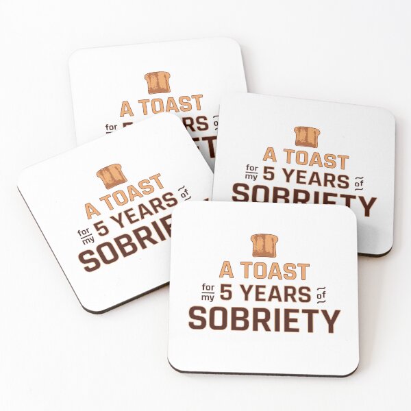 Item preview, Soberversary / 5 Year Sober Anniversary: Toast For Sobriety designed and sold by ClickForMore.