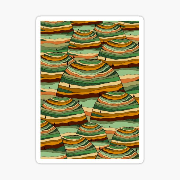 Item preview, The green pattern hills  designed and sold by Swadeillustrations.