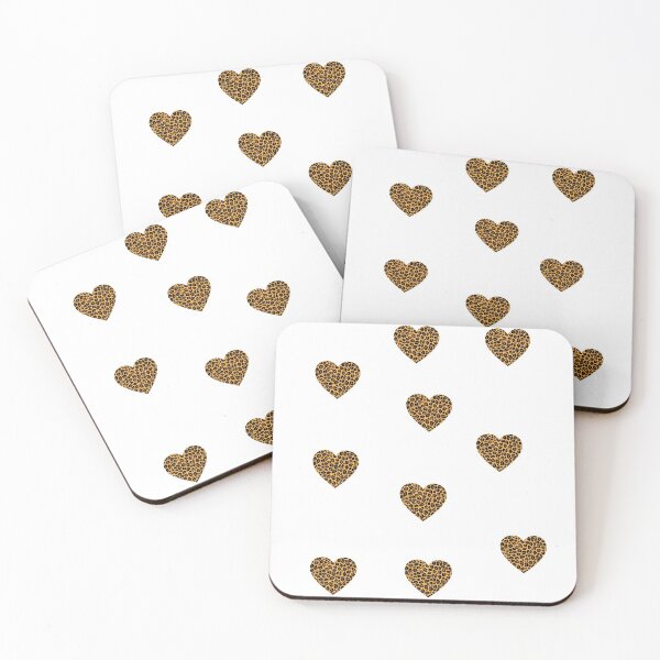 Item preview, Gold leopard pattern hearts - leopard skin pattern gold - leopard design designed and sold by Amalzaki.