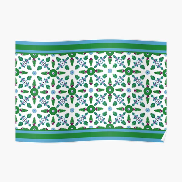Ethnic pattern for textile, geometry shape. Poster