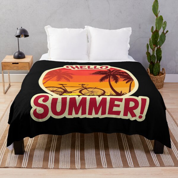 Item preview, Hello Summer Bike Retro Sunset designed and sold by HolidayTees.