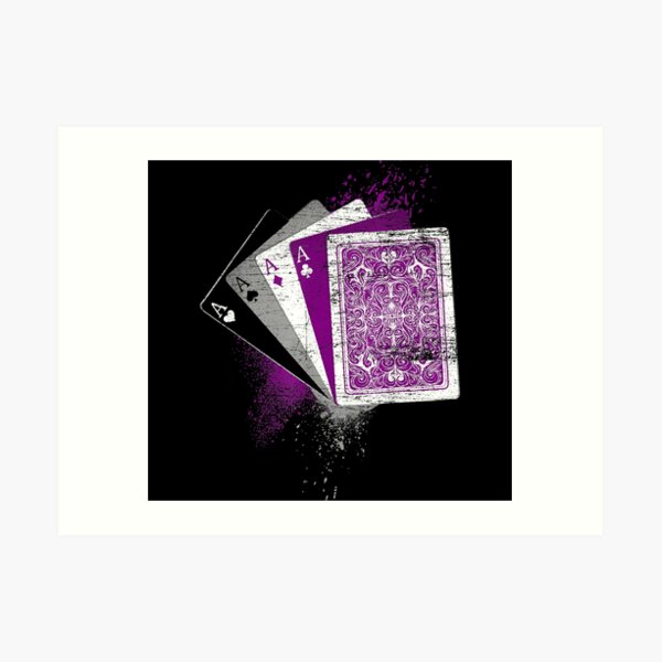 Asexuality T Ace Flag Playing Cards Queer Lgbt Asexual Art Print By Bonifield1999 Redbubble