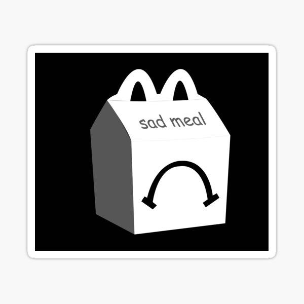 Unhappy Meal Box Sticker for Sale by Melaniestickers