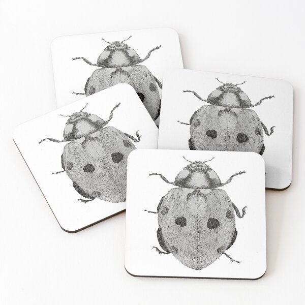 Item preview, Dotwork Ladybug Art Print designed and sold by DrawWithSacha.