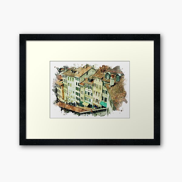 Overlooking Lausanne Framed Art Print