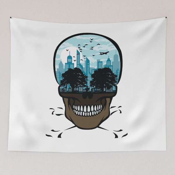 Item preview, City of death skullcap design designed and sold by SheehanNicho.