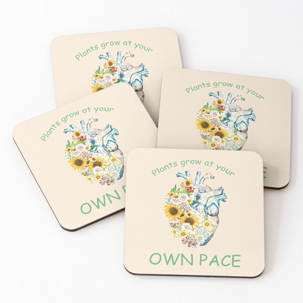 Item preview, botanical plant lovers, human heart, Plants lovers, plants grow at your own pace designed and sold by Collagedream.