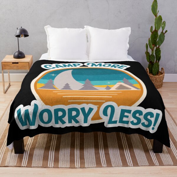 Item preview, Camp More Worry Less Retro designed and sold by HolidayTees.