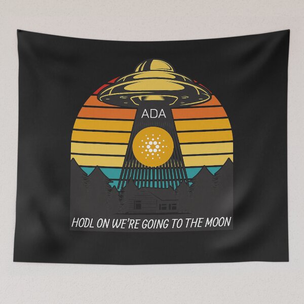 Item preview, To The Moon Cardano ADA Crypto Cryptocurrency UFO Moon designed and sold by WehringJennie.