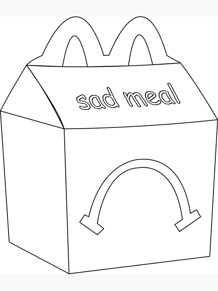 Unhappy Meal Box Greeting Card for Sale by Melaniestickers