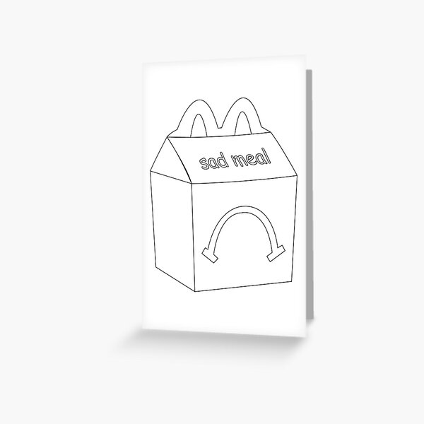 Item preview, sad meal (outline) designed and sold by hunterjgarrett.