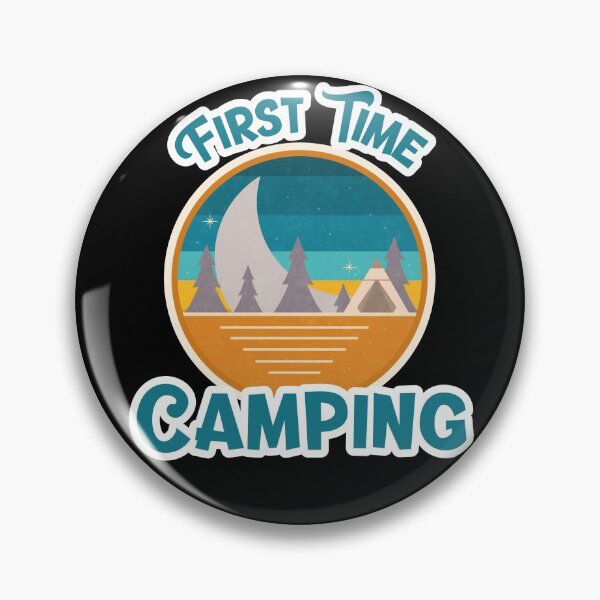 Item preview, First Time Camping Retro designed and sold by HolidayTees.