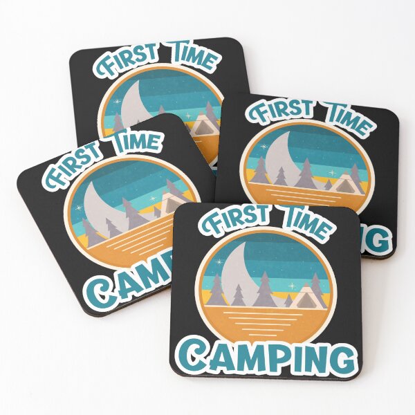 Item preview, First Time Camping Retro designed and sold by HolidayTees.