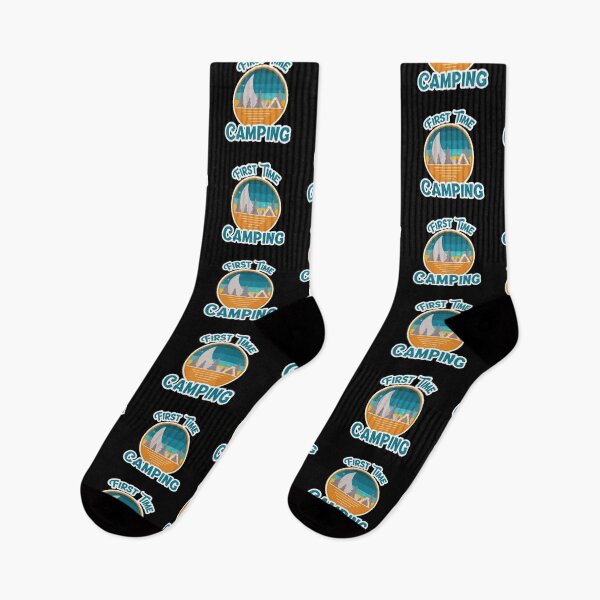Item preview, First Time Camping Retro designed and sold by HolidayTees.