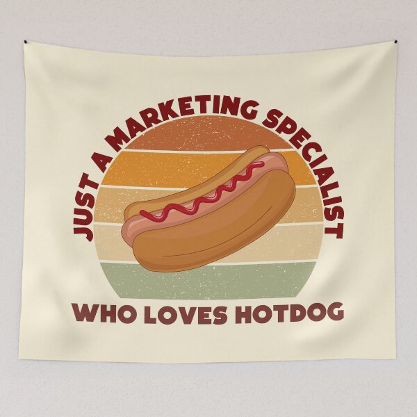 Item preview,  just a marketing specialist who loves hotdog, dark, marketing specialist job, marketing specialist humor, marketing specialist joke, marketing specialist meme, designed and sold by SGS-.