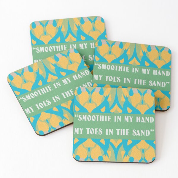 Aperçu de l'œuvre Boire dans ma main les orteils dans le sable. "Smoothie dans ma main les orteils dans le sable", créée et vendue par FOODIESART.