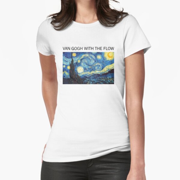 van gogh with the flow Fitted T-Shirt