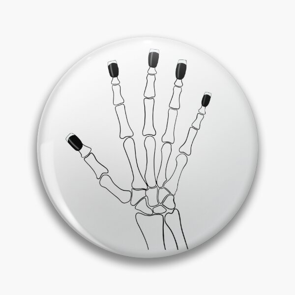 Item preview, French manicure skeleton hand designed and sold by Zela.