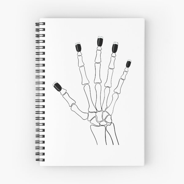 Item preview, French manicure skeleton hand designed and sold by Zela.