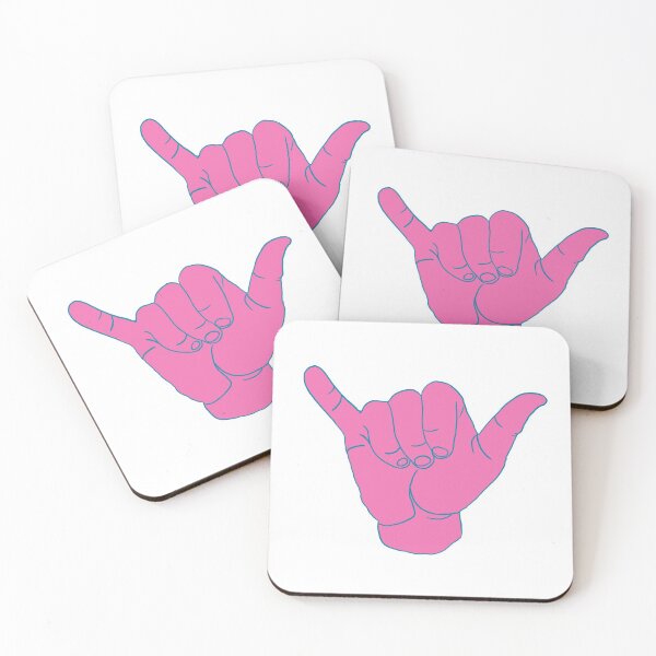 Item preview, Pink Blue Shaka Sticker designed and sold by dyamond16.