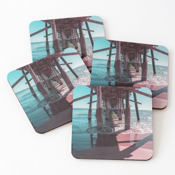 Item preview, Lacy Seafoam in Mint Green and Pink - Californian Cool Under the Newport Beach Pier designed and sold by Georgia Mizuleva.