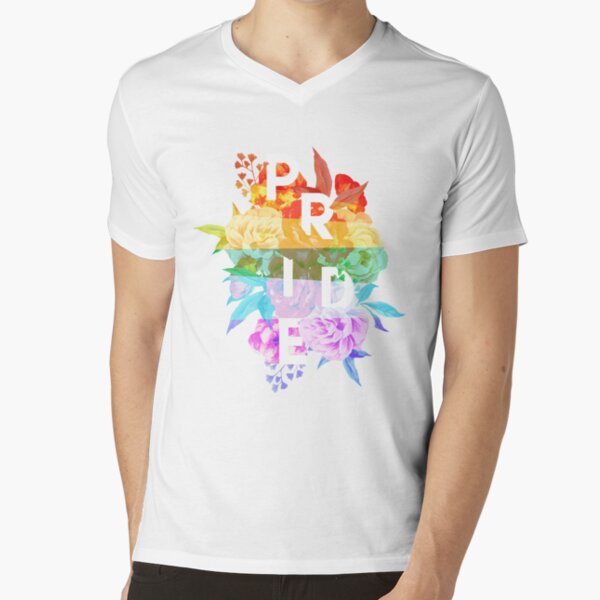 Floral Pride V-Neck T-Shirt
