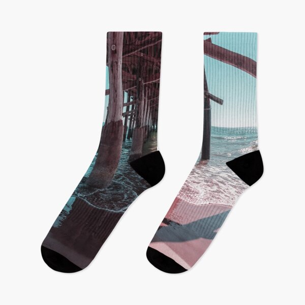 Item preview, Lacy Seafoam in Mint Green and Pink - Californian Cool Under the Newport Beach Pier designed and sold by Georgia Mizuleva.