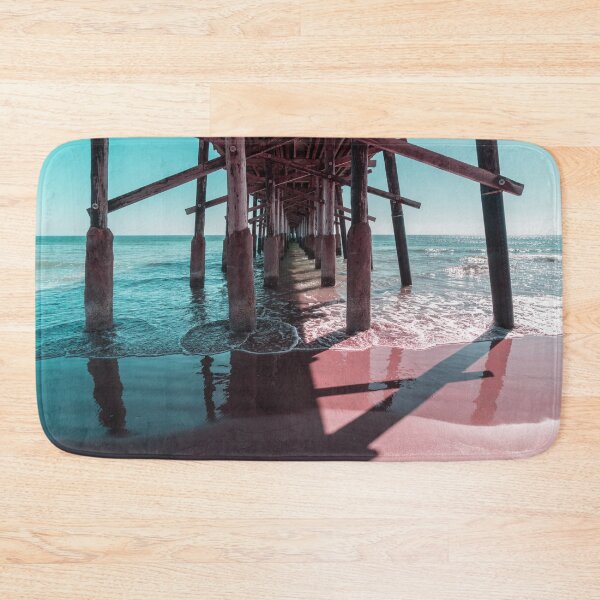 Item preview, Lacy Seafoam in Mint Green and Pink - Californian Cool Under the Newport Beach Pier designed and sold by Georgia Mizuleva.