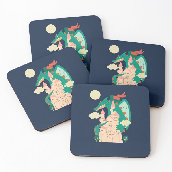 Item preview, Cool Dragon defending its castle - Fantasy designed and sold by Patrick Gervacio.