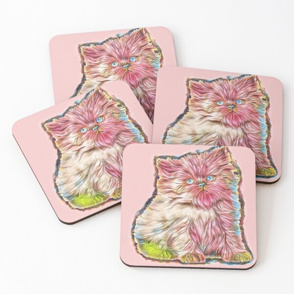 Item preview, Pink Cat zoom  designed and sold by Eunoia-ikigai.