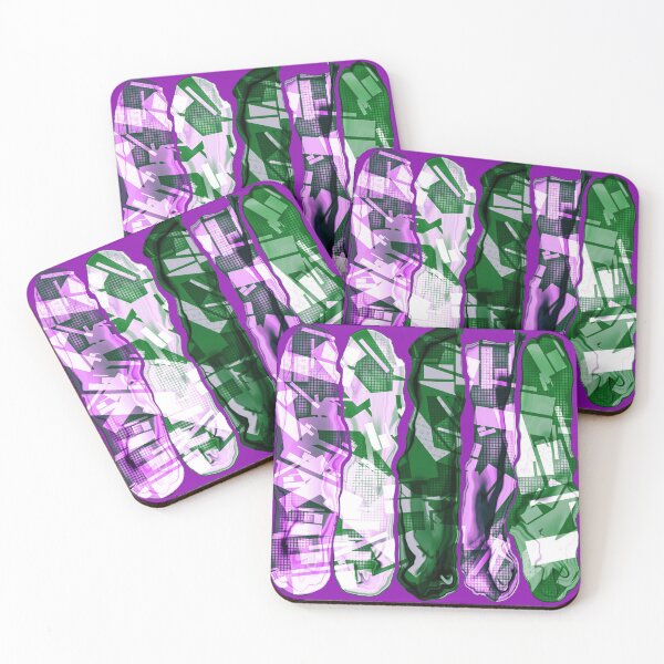 Item preview, “Abztrakt” | Digital Abstract Design in Purple and Green designed and sold by LiseHoltArt.