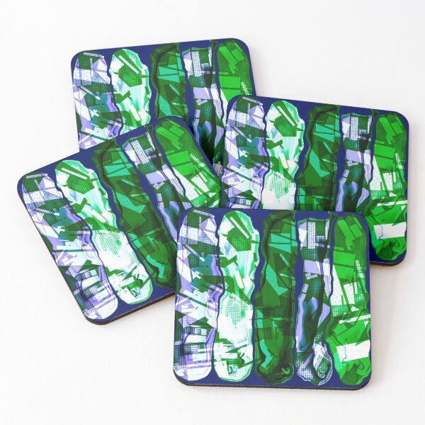 Item preview, “Abztrakt” | Digital Abstract Design in Blue and Green designed and sold by LiseHoltArt.