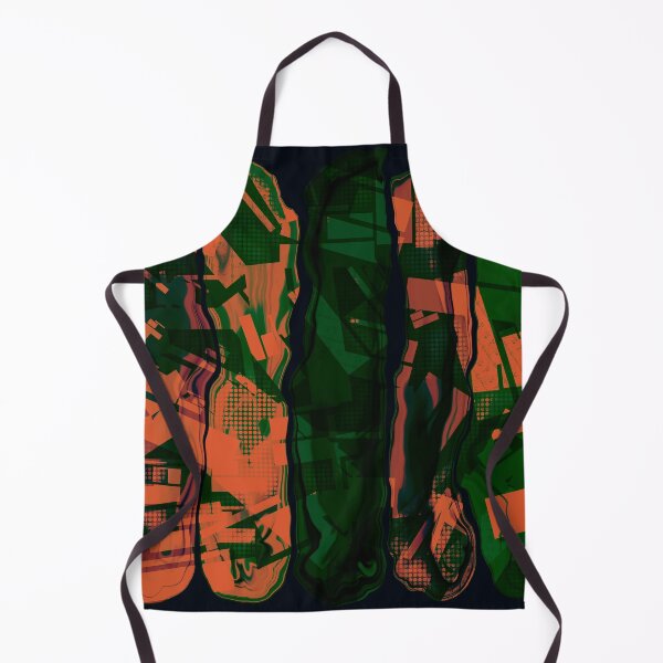 Item preview, “Abztrakt” | Digital Abstract Design in Green and Orange designed and sold by LiseHoltArt.