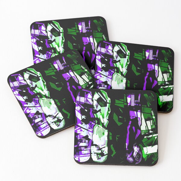 Item preview, “Abztrakt” | Digital Abstract Design in Purple, Green and Black designed and sold by LiseHoltArt.