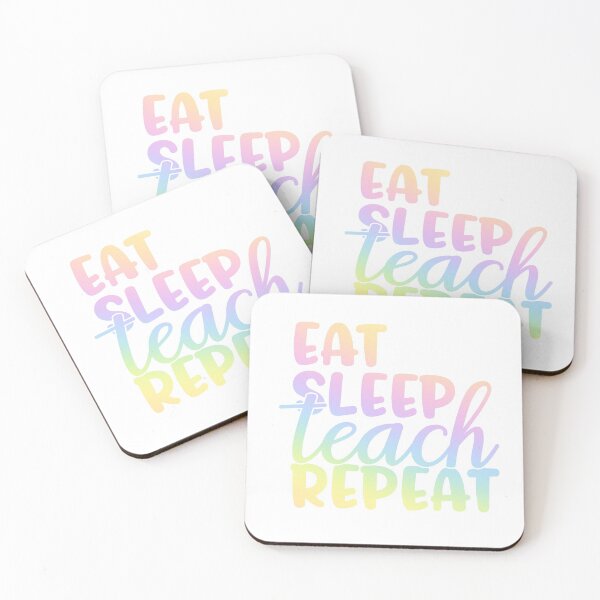 Item preview, Eat sleep teach repeat - inspirational teacher quote/gift  designed and sold by PickaSticka.