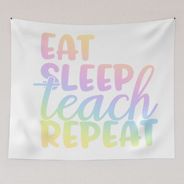 Item preview, Eat sleep teach repeat - inspirational teacher quote/gift  designed and sold by PickaSticka.