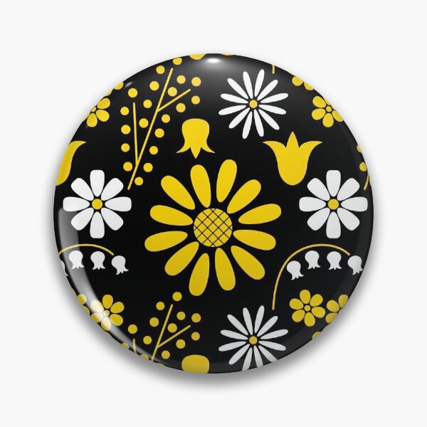 Item preview, Sunflower Pattern with white and yellow flowers on a black background, Sunflower Seamless Pattern, Sunflower Pattern Design designed and sold by graphic-genie.