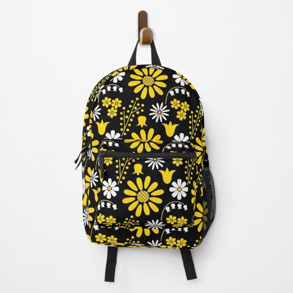 Item preview, Sunflower Pattern with white and yellow flowers on a black background, Sunflower Seamless Pattern, Sunflower Pattern Design designed and sold by graphic-genie.