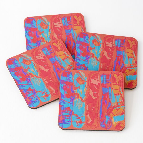 Item preview, “Abztrakt” | Digital Abstract Design in Blue and Orange designed and sold by LiseHoltArt.