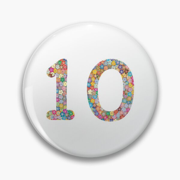 Item preview, Number 10 Colorful Flowers Funny Ten Gift designed and sold by Shariss.