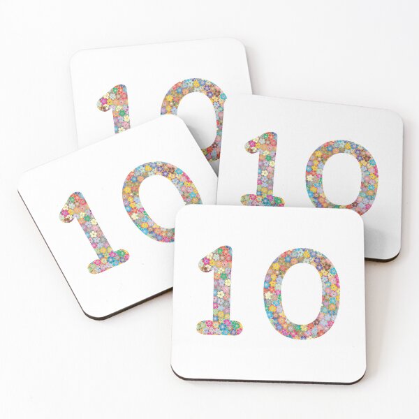 Item preview, Number 10 Colorful Flowers Funny Ten Gift designed and sold by Shariss.