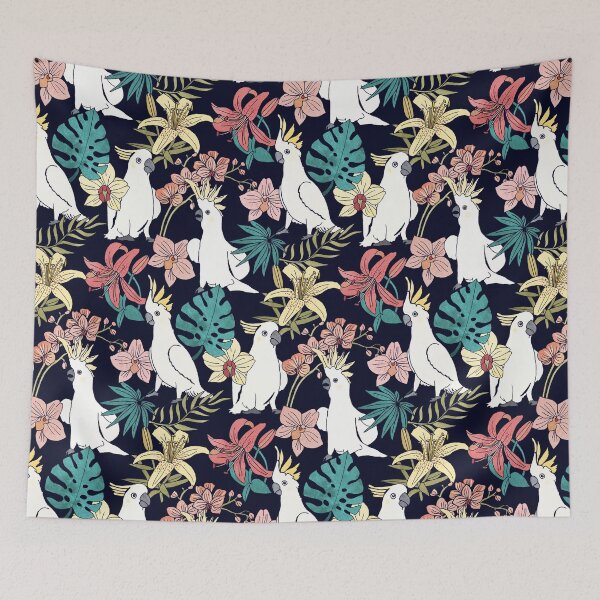Item preview, Cockatoo & Tropical Floral designed and sold by Tangerine-Tane.