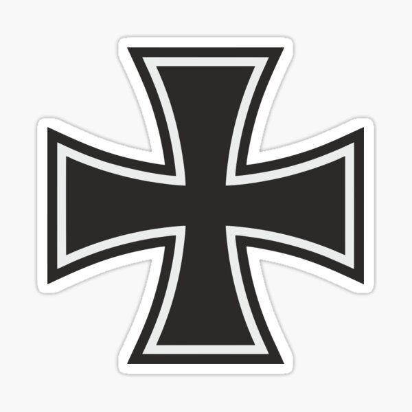 2x Croix de fer Iron cross sticker Miroir autocollant old school libre choix de la couleur