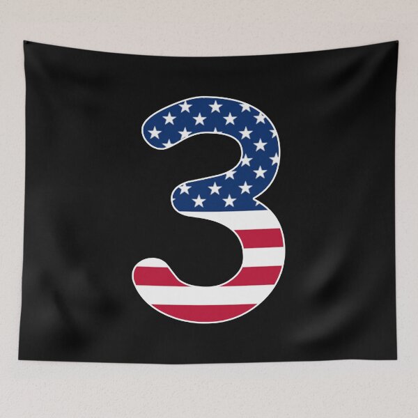 Item preview, Number 3 American flag Gift American Patriot designed and sold by Shariss.